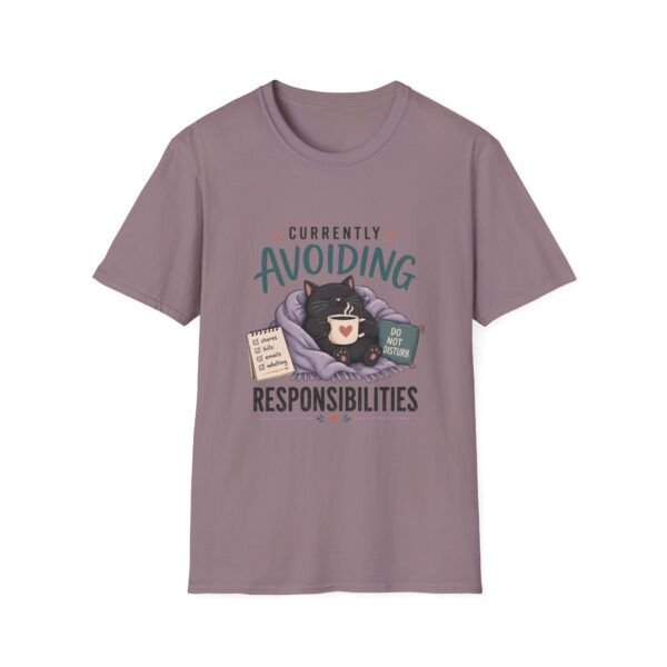 Currently Avoiding Responsibilities Funny Cat T-Shirt — Lazy Day Tee