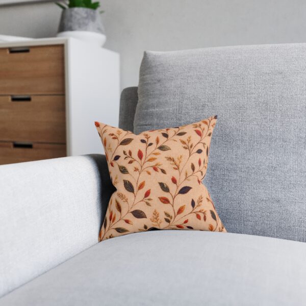 Autumn Vine Square Pillow – Cozy Fall Leaf Decorative Throw Cushion