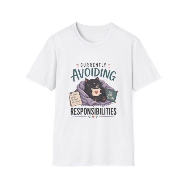 Currently Avoiding Responsibilities Funny Cat T-Shirt — Lazy Day Tee