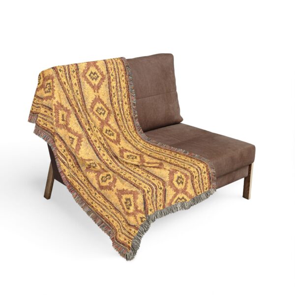 Southwestern Diamond Pattern Woven Blanket | Aztec Throw, Boho Home Decor