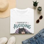 Currently Avoiding Responsibilities Funny Cat T-Shirt — Lazy Day Tee