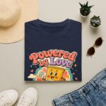 Powered by Love & Snacks Retro Snack Cartoon T-Shirt