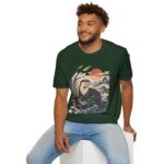 Otter Sunset Ukiyo-e Vintage Wildlife T-Shirt
