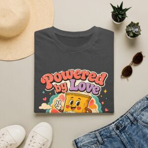 Powered by Love & Snacks Retro Snack Cartoon T-Shirt