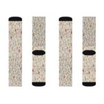 Floral Vintage Ribbed Sublimation Socks