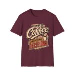 Running on Coffee T-Shirt — “Running on Coffee and Questionable Decisions” - Humor Graphic Tee