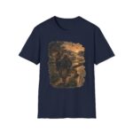 Samurai Cat Ukiyo-e T-Shirt — Sunrise Ronin in Rice Terraces