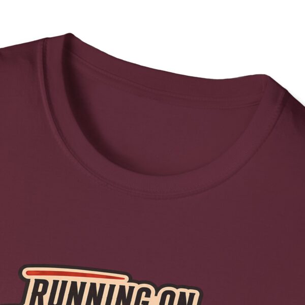 Running on Coffee T-Shirt — “Running on Coffee and Questionable Decisions” - Humor Graphic Tee