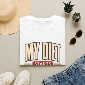 My Diet Starts Tomorrow T-Shirt — Funny Fitness / Diet Humor Tee