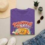 Powered by Love & Snacks Retro Snack Cartoon T-Shirt