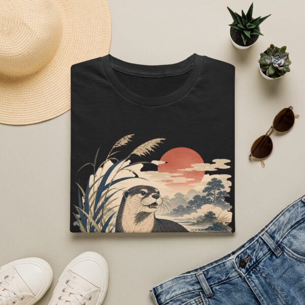 Otter Sunset Ukiyo-e Vintage Wildlife T-Shirt