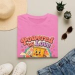 Powered by Love & Snacks Retro Snack Cartoon T-Shirt