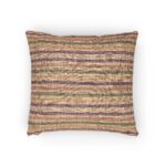 Neutral Striped Woven Pillow, Boho Rustic Throw Pillow