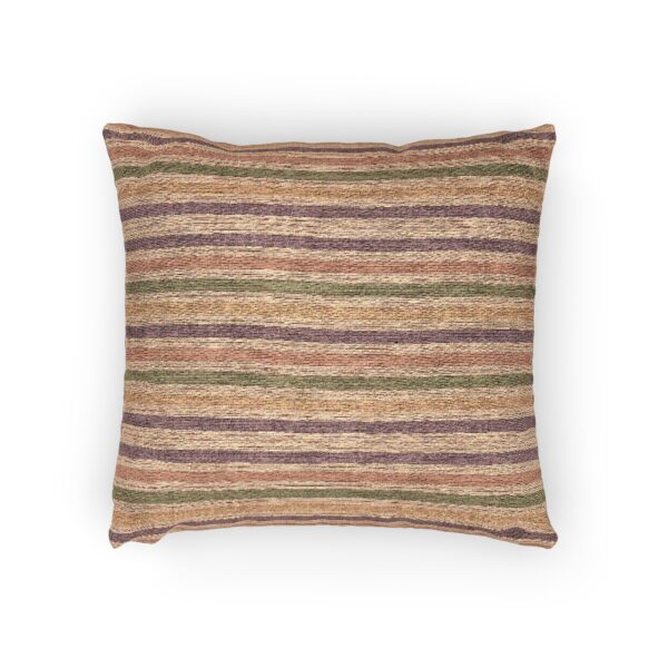 Neutral Striped Woven Pillow, Boho Rustic Throw Pillow