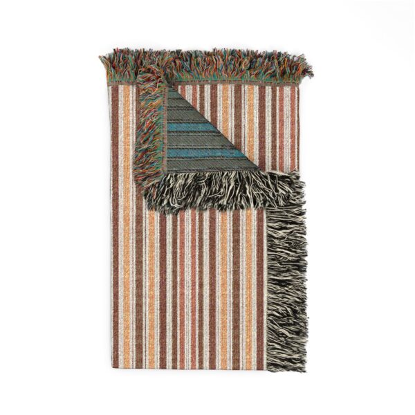 Striped Boho Woven Blanket Southwestern Throw Fringe Edge | Woven Blanket