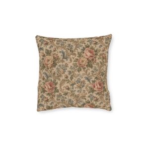 Vintage Rose Tapestry Square Pillow