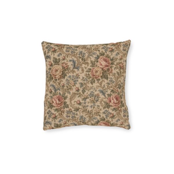 Vintage Rose Tapestry Square Pillow