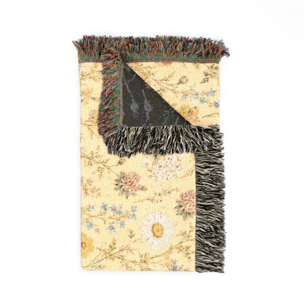 Vintage Floral Pattern Woven Blanket | Boho Cottagecore Throw