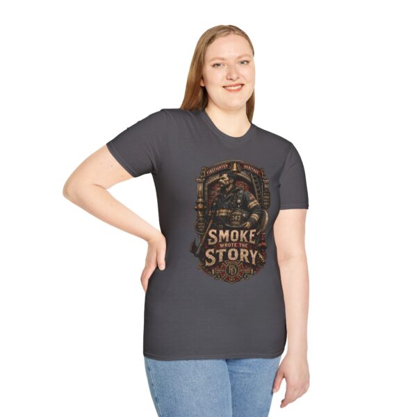 Firefighter Heritage T-Shirt - "Smoke Tells the Story" Vintage Firefighter Tee