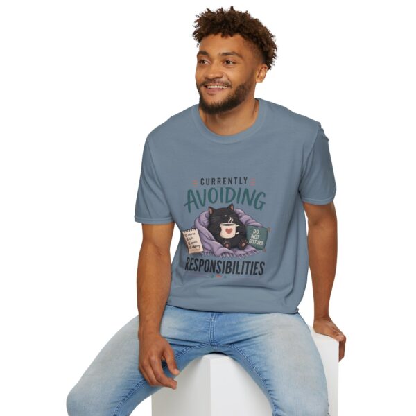 Currently Avoiding Responsibilities Funny Cat T-Shirt — Lazy Day Tee