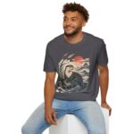 Otter Sunset Ukiyo-e Vintage Wildlife T-Shirt