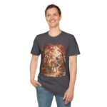 Autumn Deer Ukiyo-e T-Shirt — Rustic Fall Woodland Tee with Deer & Maple Leaves