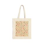 Vintage Wildflower Pattern Tote Bag | Floral Canvas Market Bag