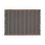 Green Rustic Stripe Woven Blanket | Southwestern Stripe Woven Blanket
