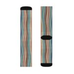 Retro Wavy Stripe Sublimation Crew Socks — Cozy Multicolor