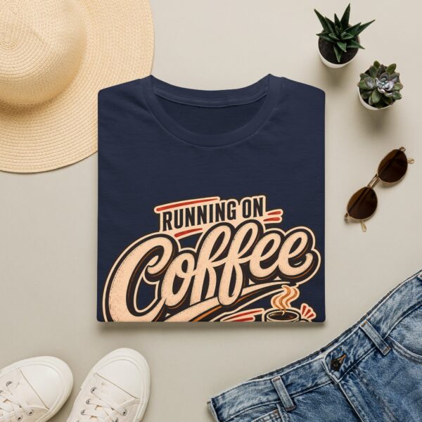 Running on Coffee T-Shirt — “Running on Coffee and Questionable Decisions” - Humor Graphic Tee