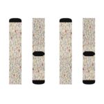 Floral Vintage Ribbed Sublimation Socks