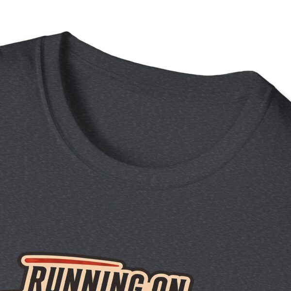 Running on Coffee T-Shirt — “Running on Coffee and Questionable Decisions” - Humor Graphic Tee