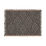 Boho Diamond Woven Blanket — Rustic Tribal Pattern Throw
