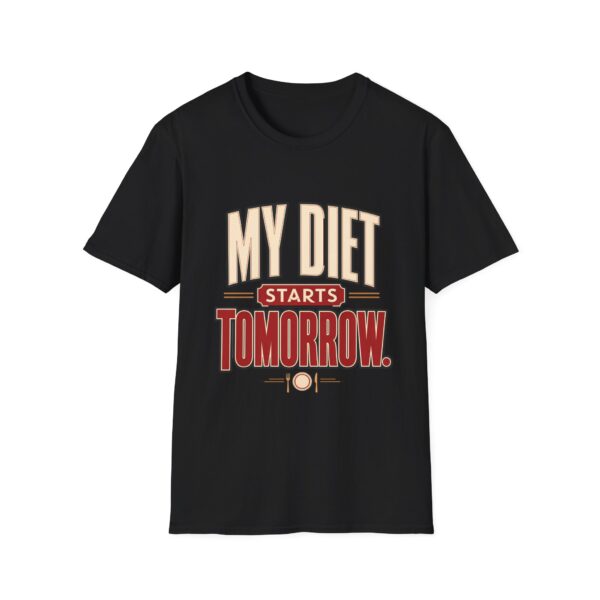 My Diet Starts Tomorrow T-Shirt — Funny Fitness / Diet Humor Tee