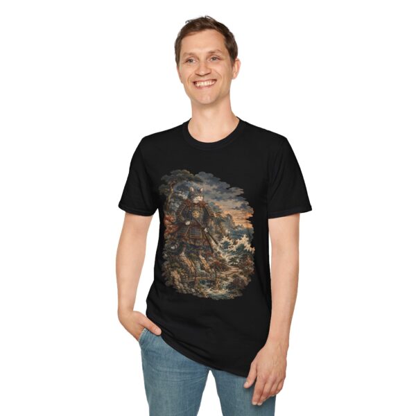 Samurai Cat Ukiyo-e T-Shirt — Vintage Warrior Art Tee