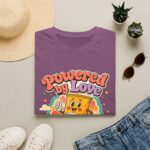 Powered by Love & Snacks Retro Snack Cartoon T-Shirt