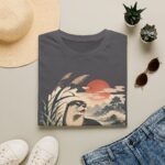 Otter Sunset Ukiyo-e Vintage Wildlife T-Shirt