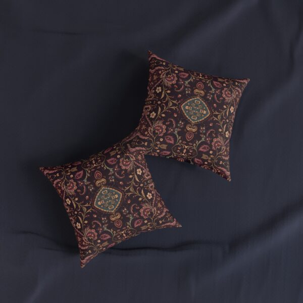Vintage Paisley Pattern Square Pillow | Boho Decorative Throw Cushion