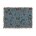Vintage Rose Floral Woven Blanket | Cottagecore Throw, Rose Pattern