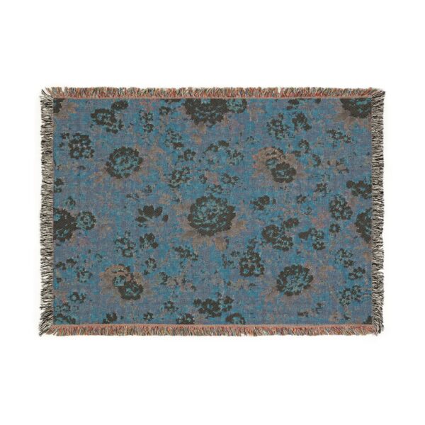 Vintage Rose Floral Woven Blanket | Cottagecore Throw, Rose Pattern
