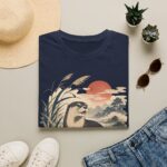 Otter Sunset Ukiyo-e Vintage Wildlife T-Shirt