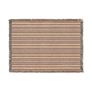Striped Boho Woven Blanket Southwestern Throw Fringe Edge | Woven Blanket