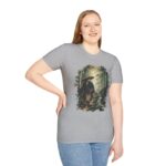 Samurai with Straw Hat Bamboo Forest T-Shirt | Japanese Warrior Illustration