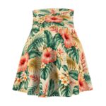 Tropical Hibiscus Floral Skater Skirt | All-Over Print