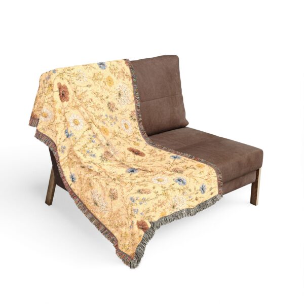 Vintage Floral Pattern Woven Blanket | Boho Cottagecore Throw