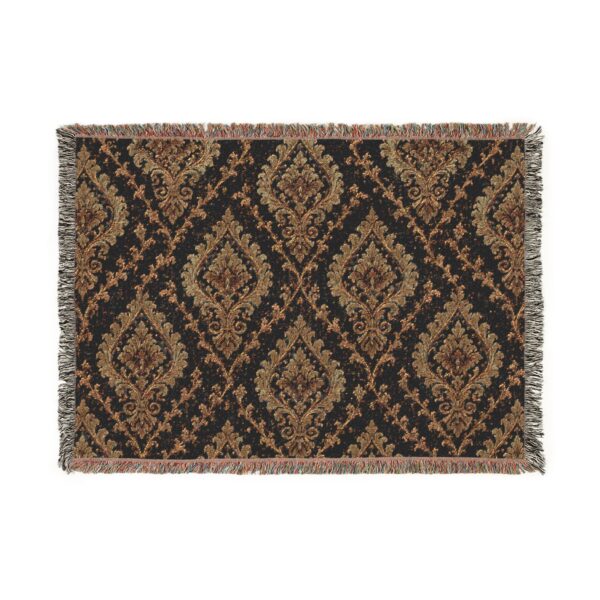 Boho Diamond Woven Blanket — Rustic Tribal Pattern Throw