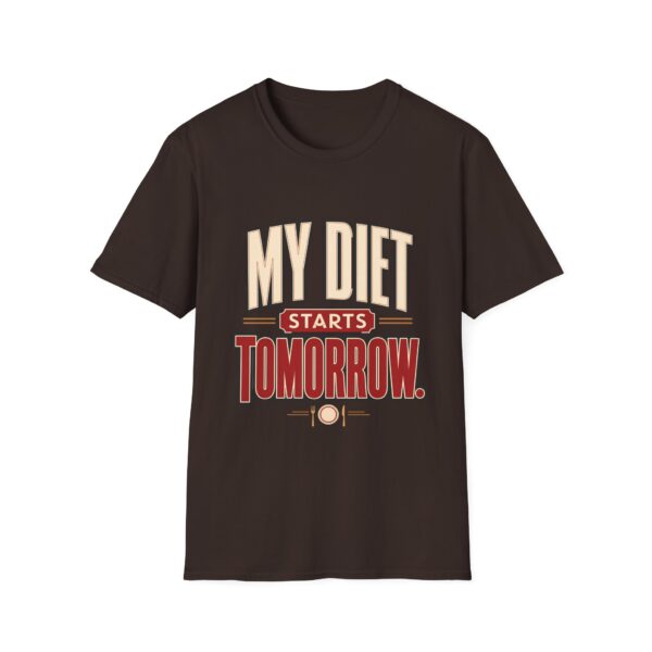 My Diet Starts Tomorrow T-Shirt — Funny Fitness / Diet Humor Tee