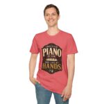 Piano Humor T-Shirt — "I Used to Play Piano by Ear, Now I Use My Hands"
