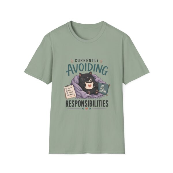 Currently Avoiding Responsibilities Funny Cat T-Shirt — Lazy Day Tee