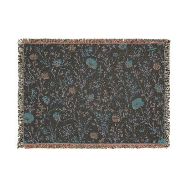 Vintage Floral Pattern Woven Blanket | Boho Cottagecore Throw